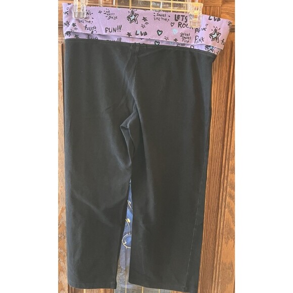 Victoria's Secret Pink Legging Women Size Medium M Crop Purple Fold Over Y2K - Picture 3 of 6